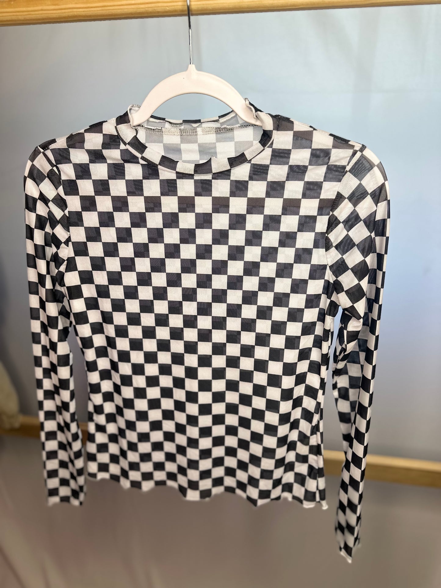Mesh Checkered long sleeve