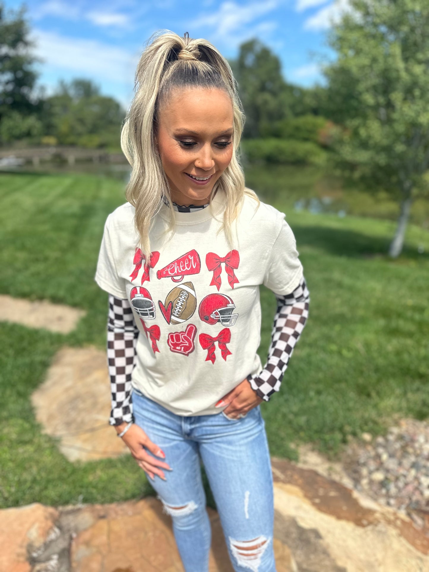 Mesh Checkered long sleeve