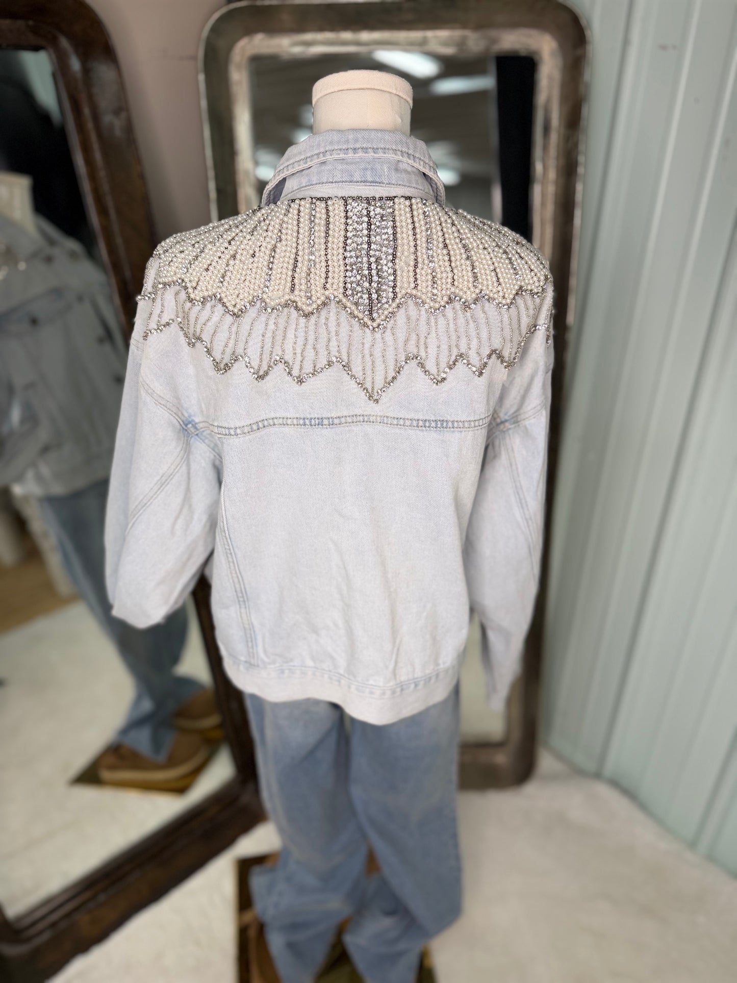 Crystal denim jacket