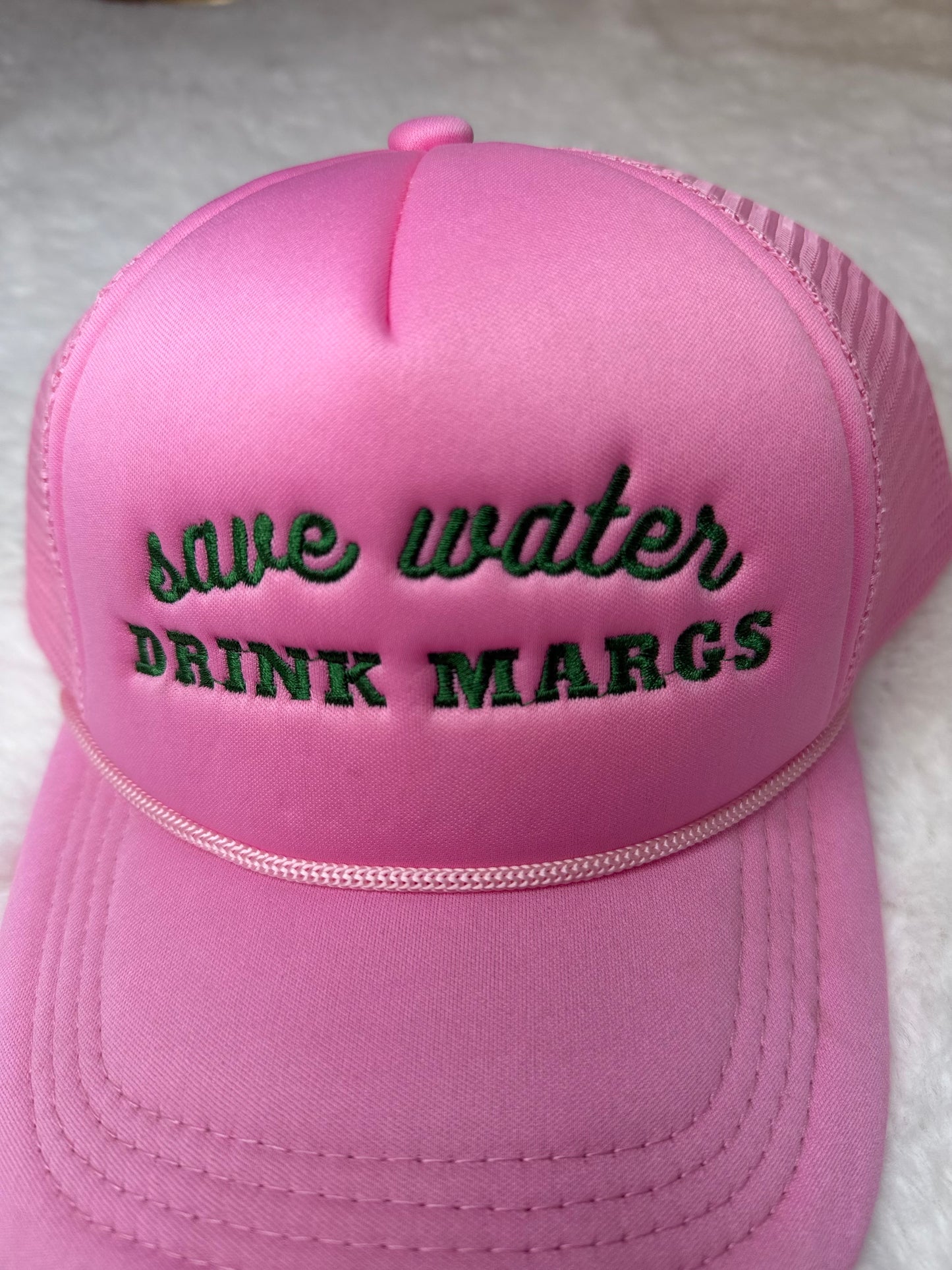 Save Water Drink Margs Embroidered Trucker Hat