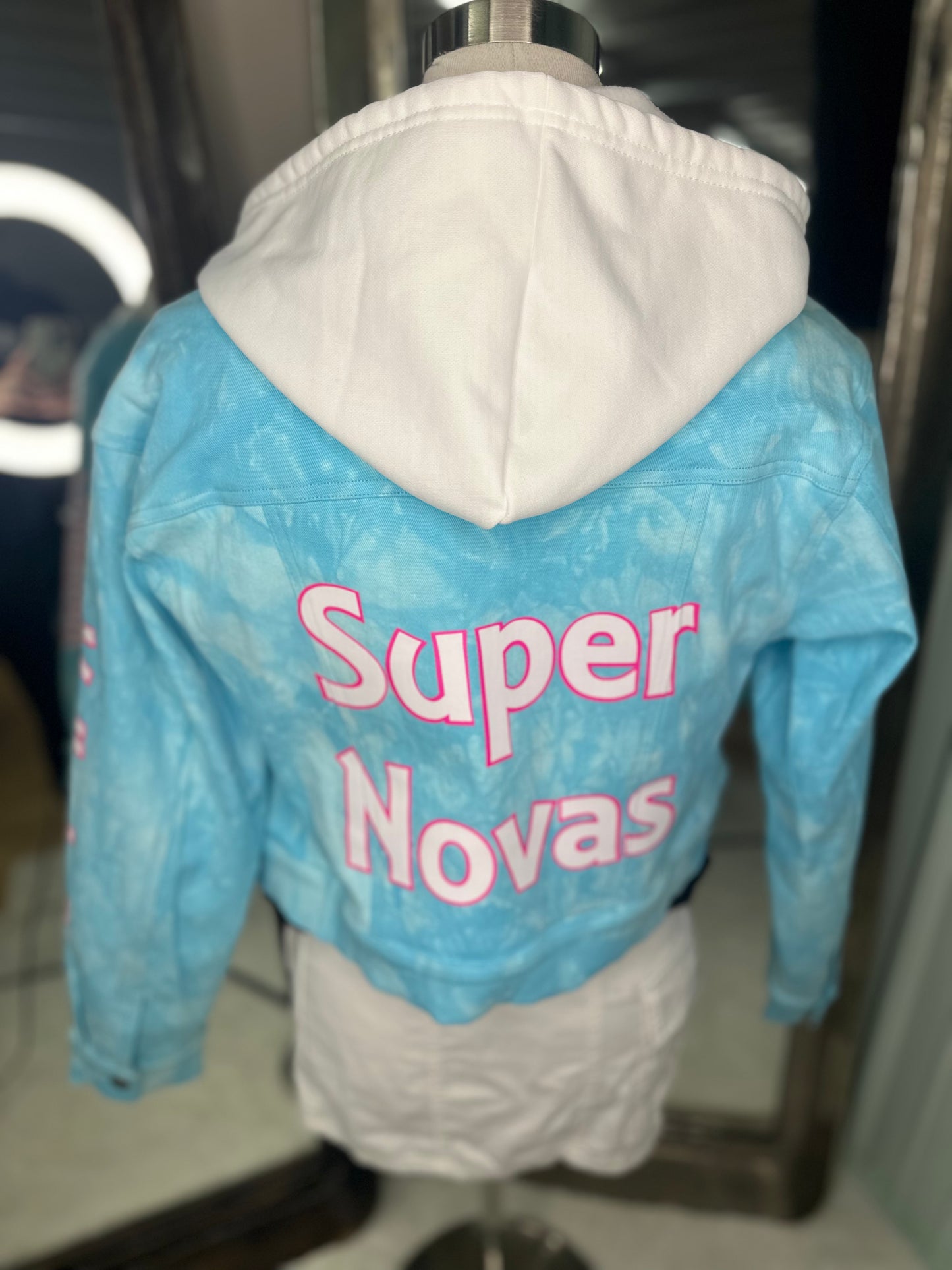 Blue Tie Dye Supernovas™ Denim Jacket