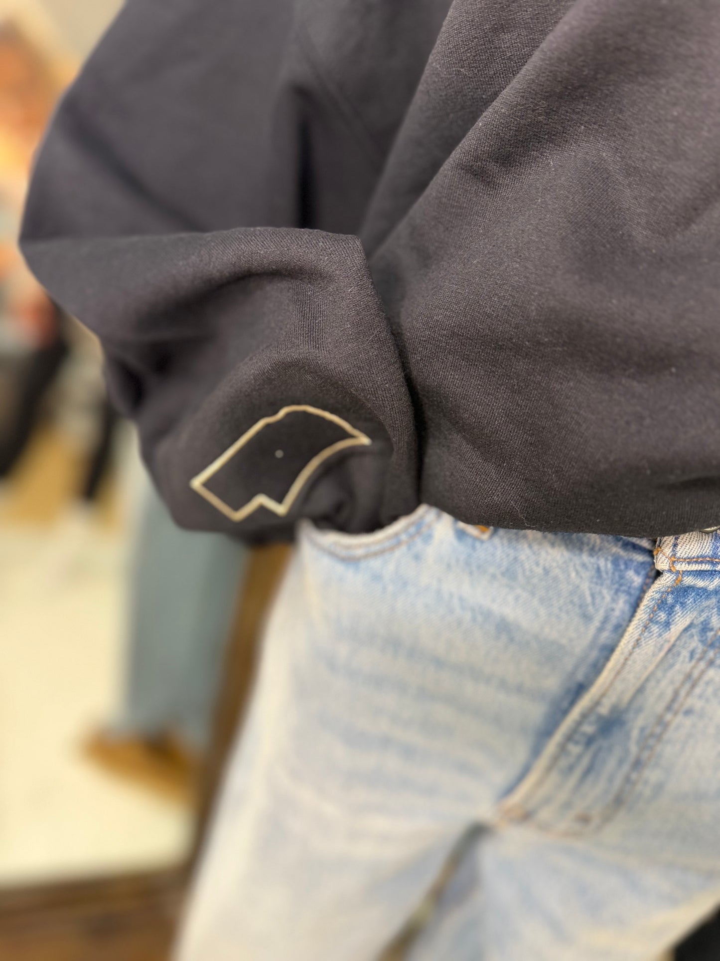 Embroidered Nude Nebraska Crewneck