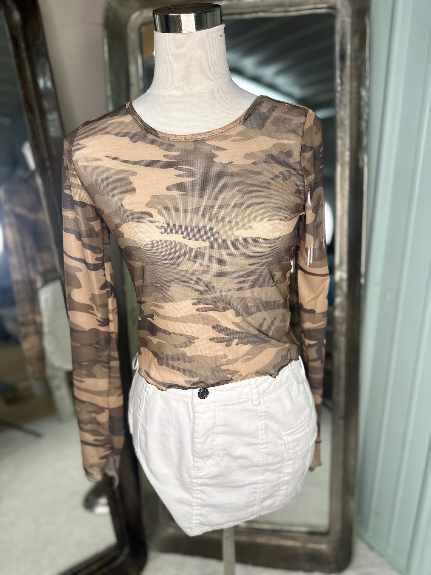 Camo Mesh Longsleeve