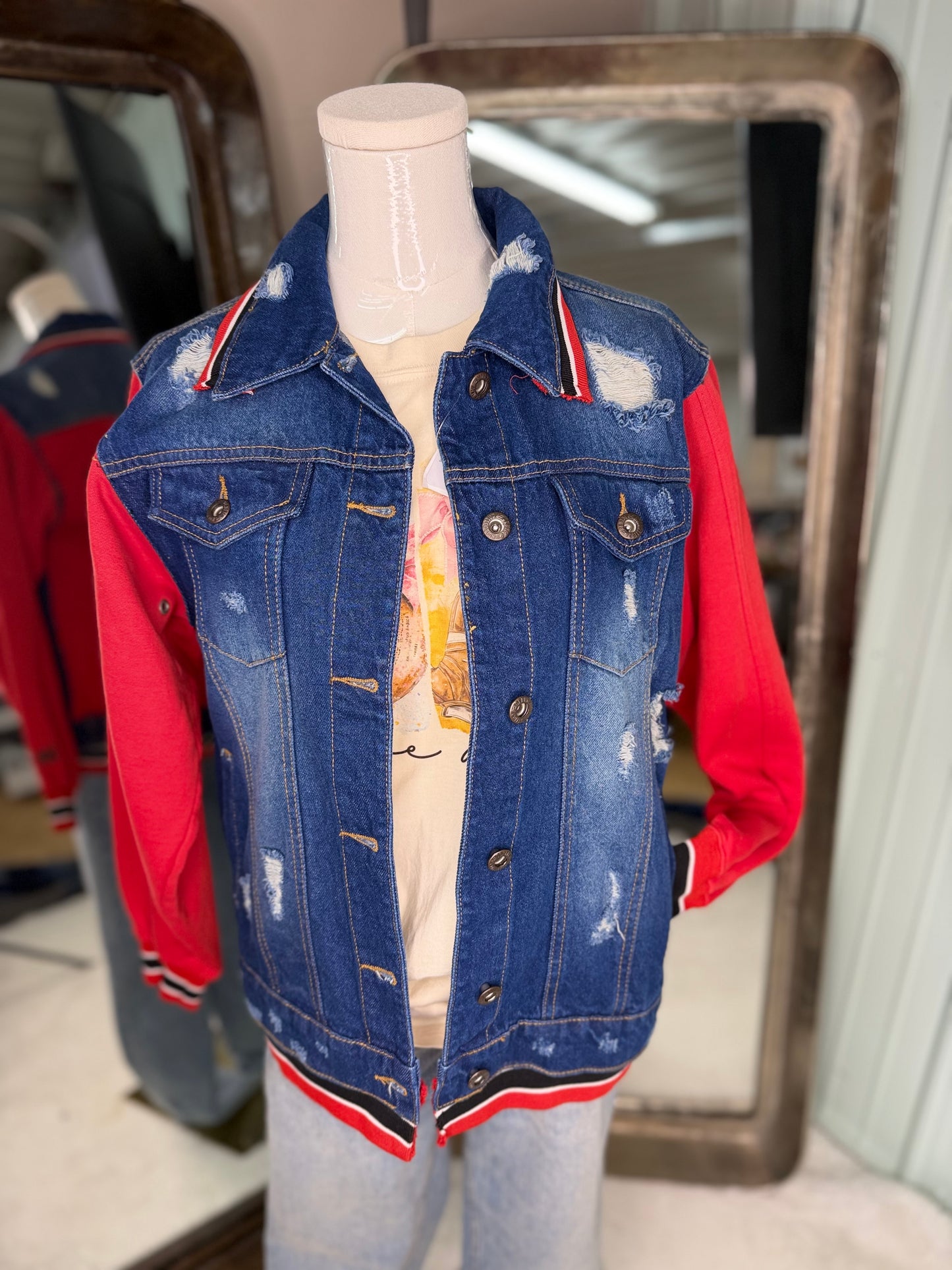 Upcycled Vintage sweatshirt Jacket