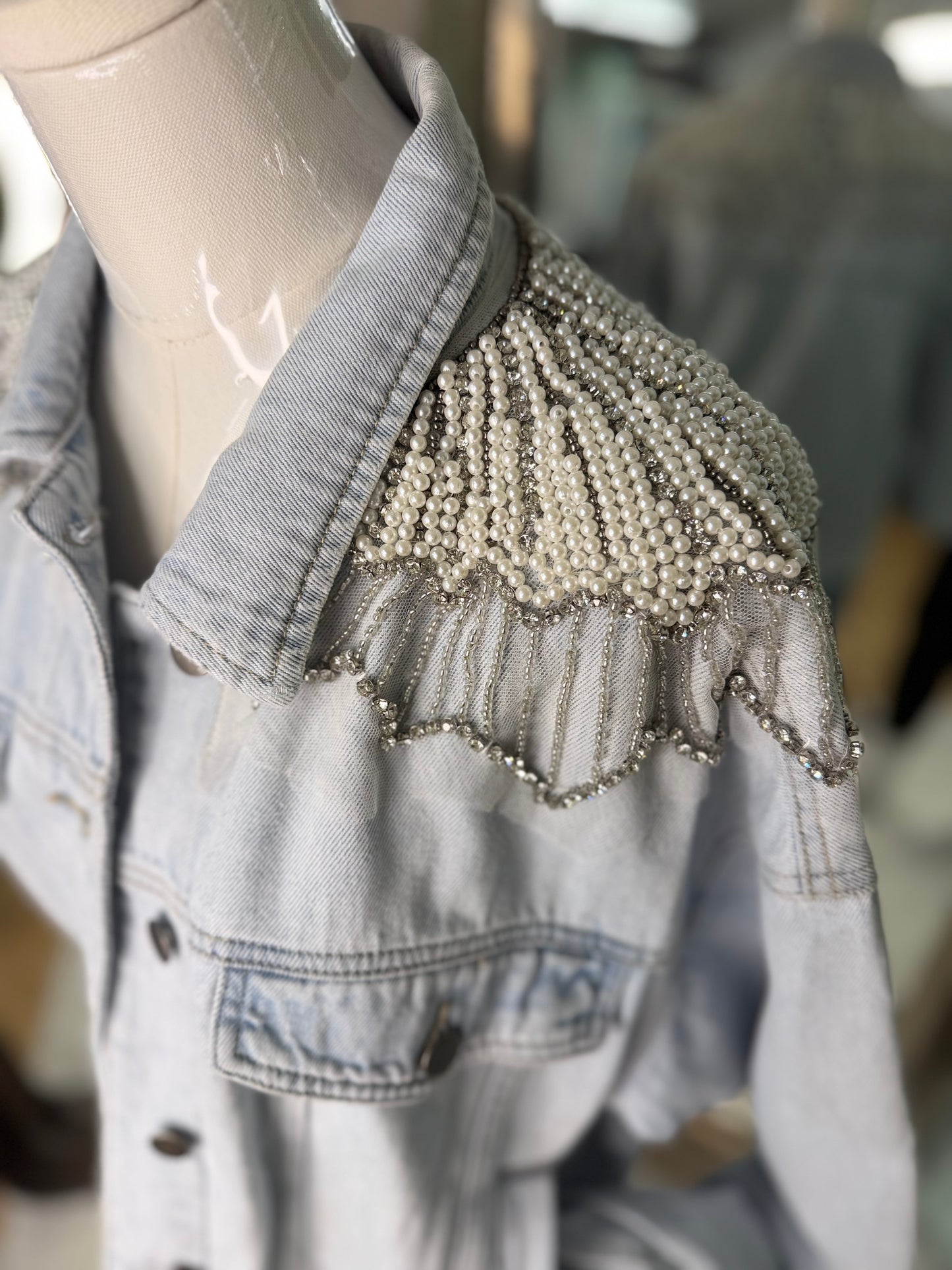 Crystal denim jacket