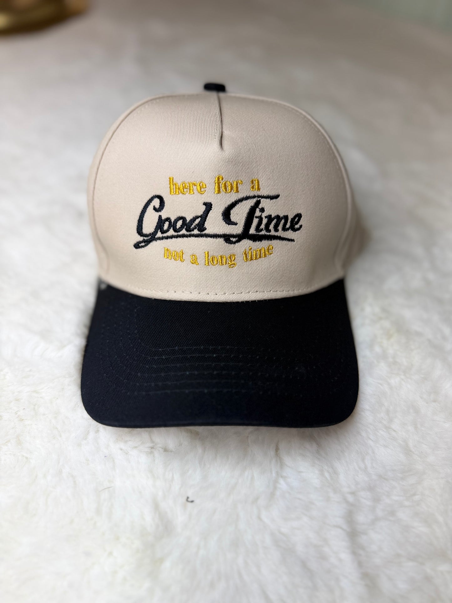 Good Time Embroidered Trucker Hat