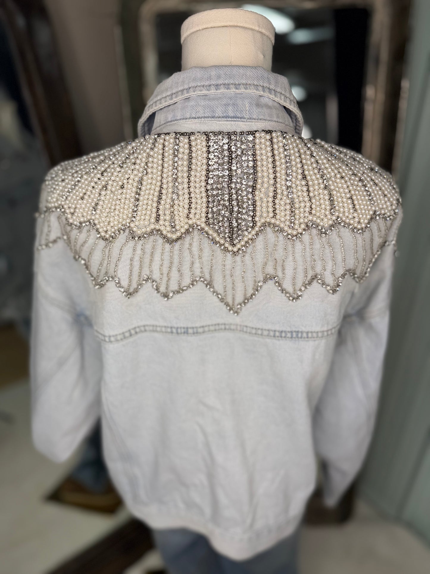 Crystal denim jacket