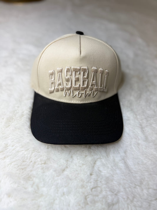 Baseball Mom Embroidered Trucker Hat