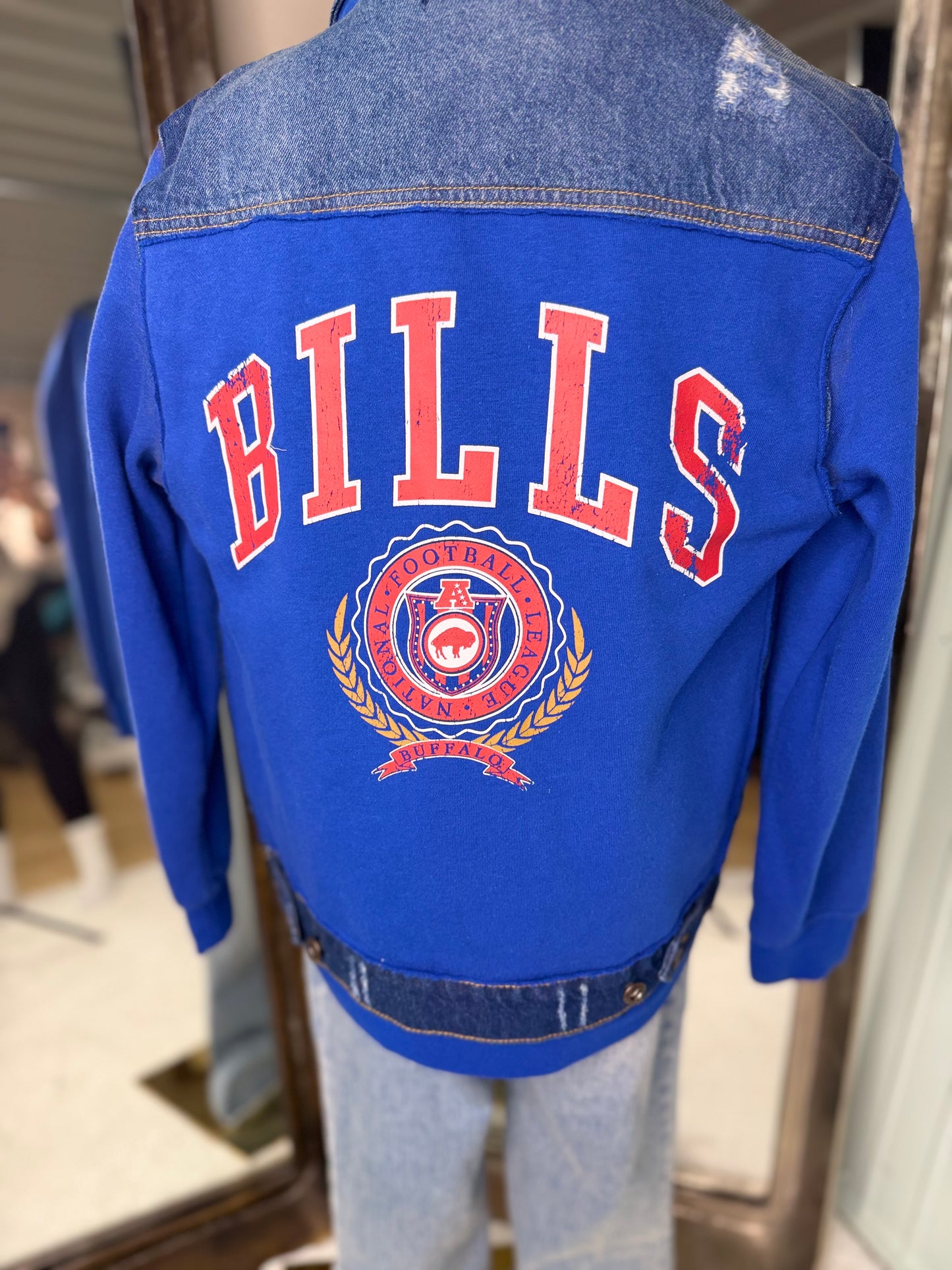 Upcycled Vintage Sweatshirt Jacket