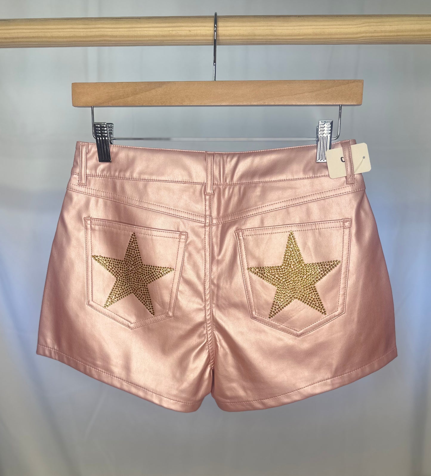 Glitzy Faux Leather shorts