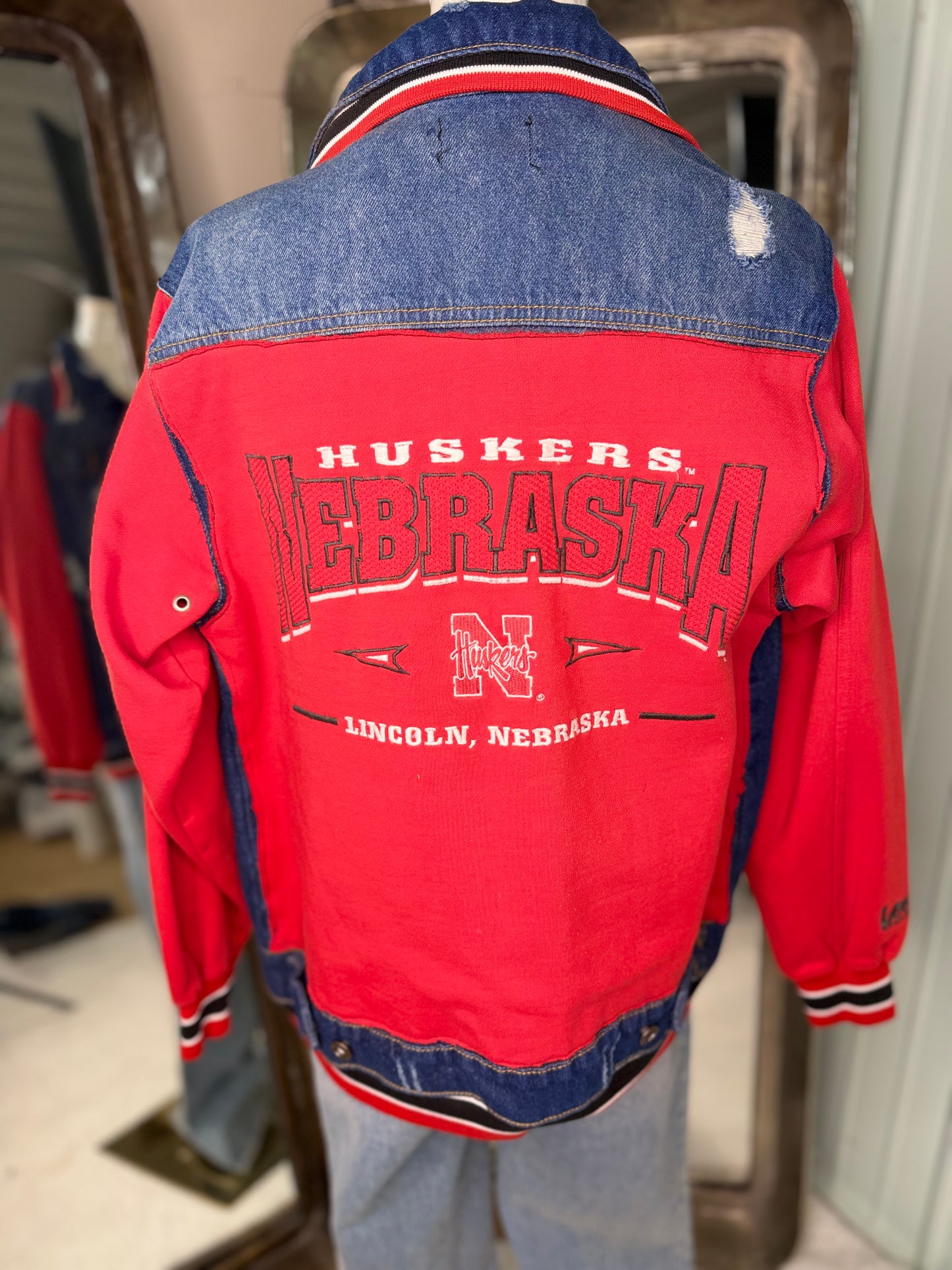 Upcycled Vintage sweatshirt Jacket