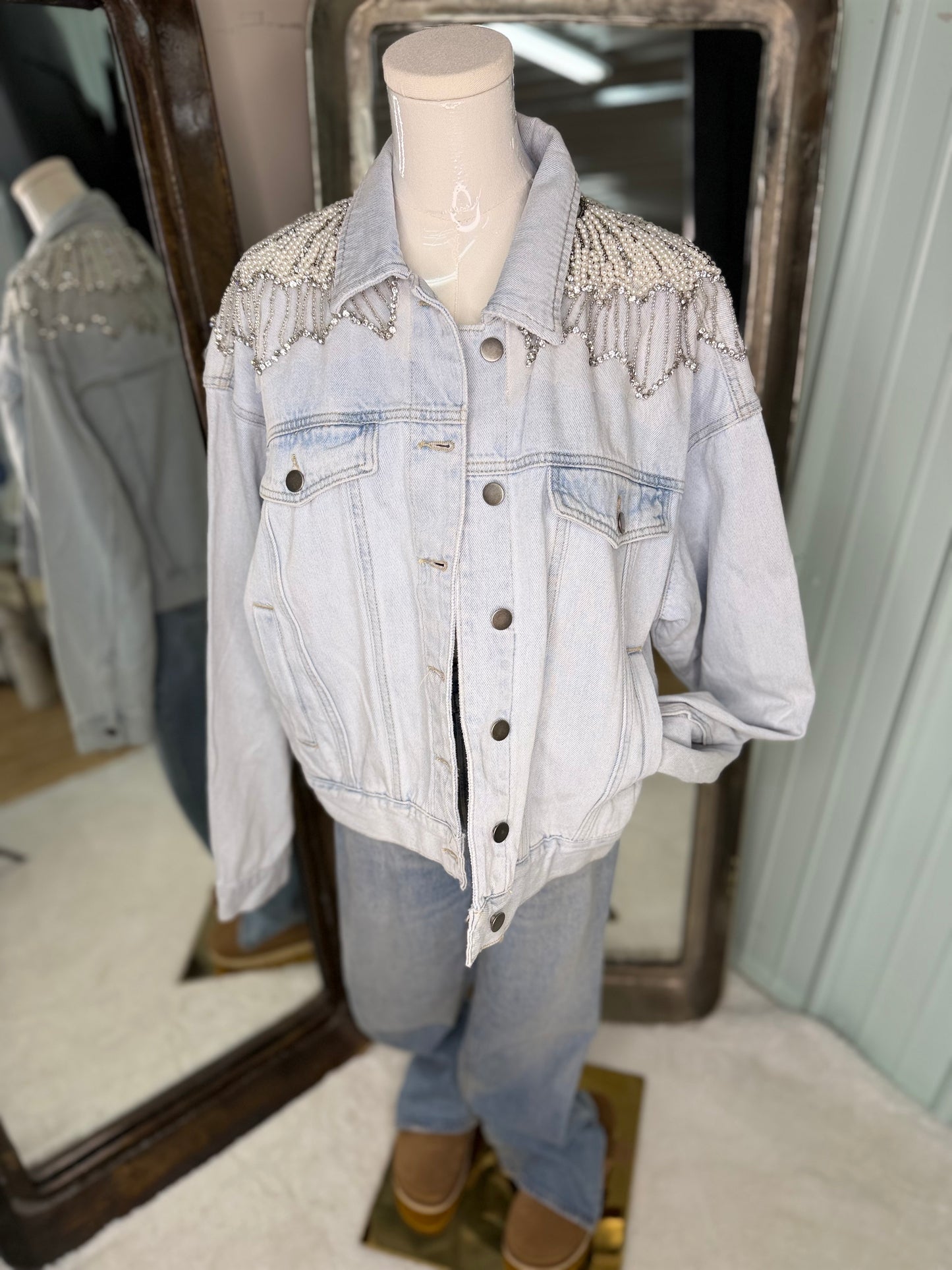 Crystal denim jacket