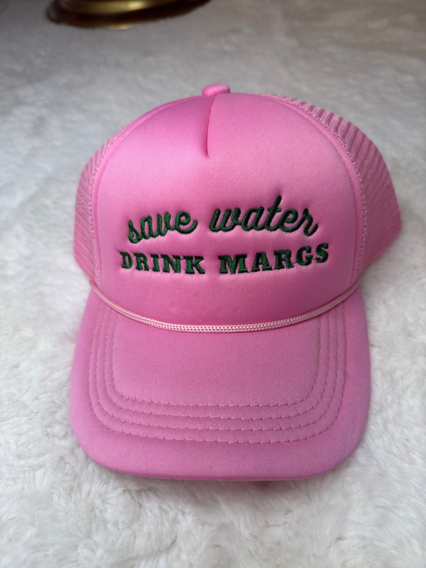 Save Water Drink Margs Embroidered Trucker Hat