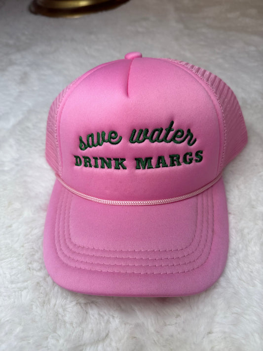 Save Water Drink Margs Embroidered Trucker Hat