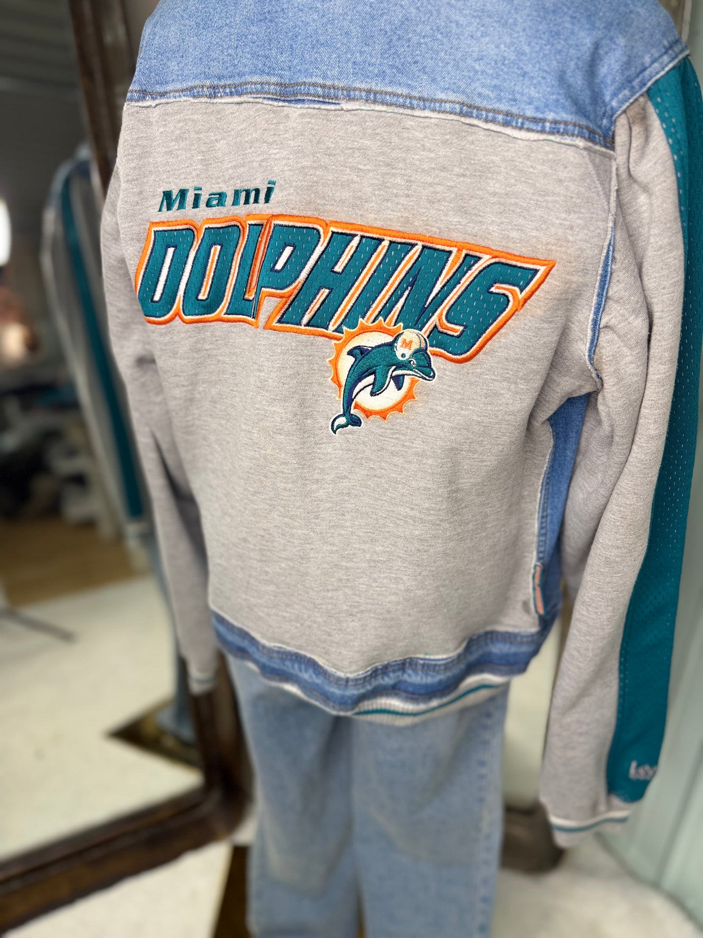 Upcycled Vintage Sweatshirt Jacket