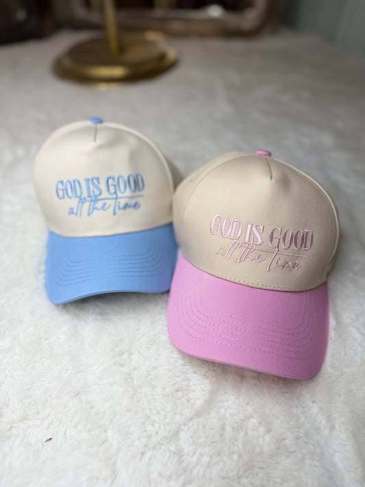 God Is Good Embroidered Trucker Hat