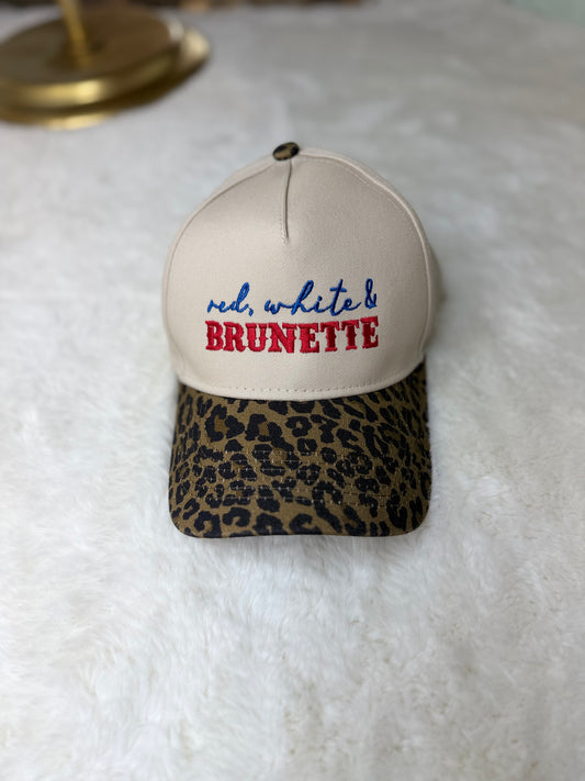 Red, White & Brunette Embroidered Trucker Hat