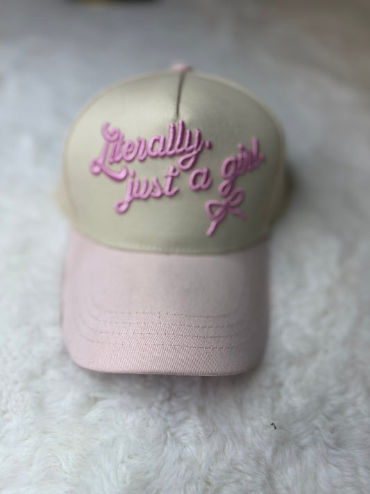 Literally Just a Girl Embroidered Trucker Hat