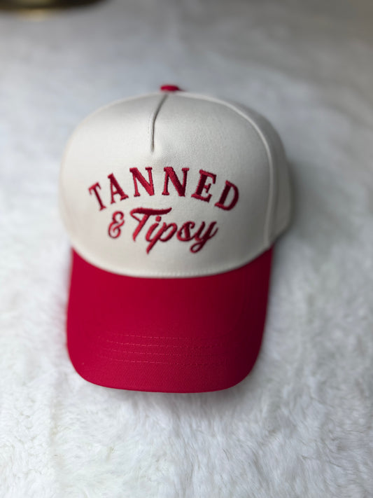 Tanned & Tipsy Embroidered Trucker Hat