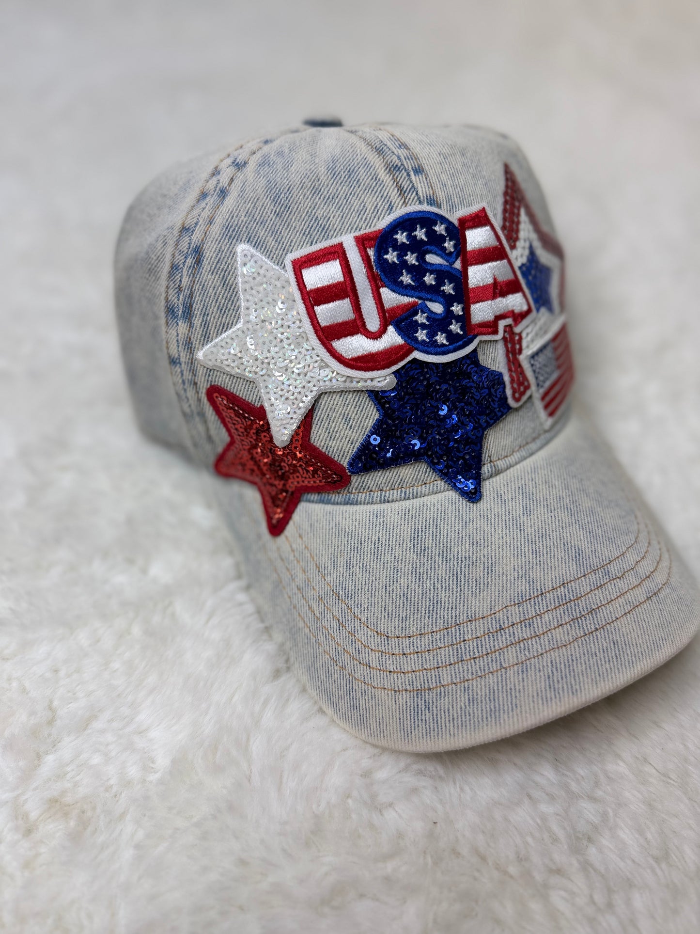 USA Patched hat