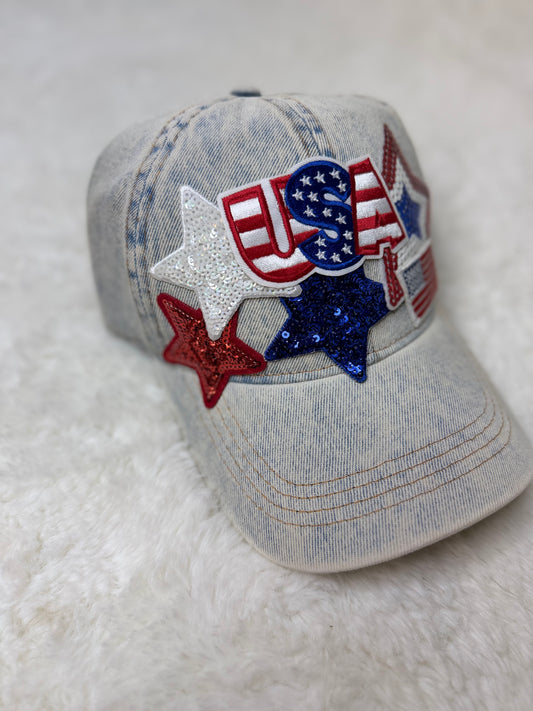 USA Patched hat