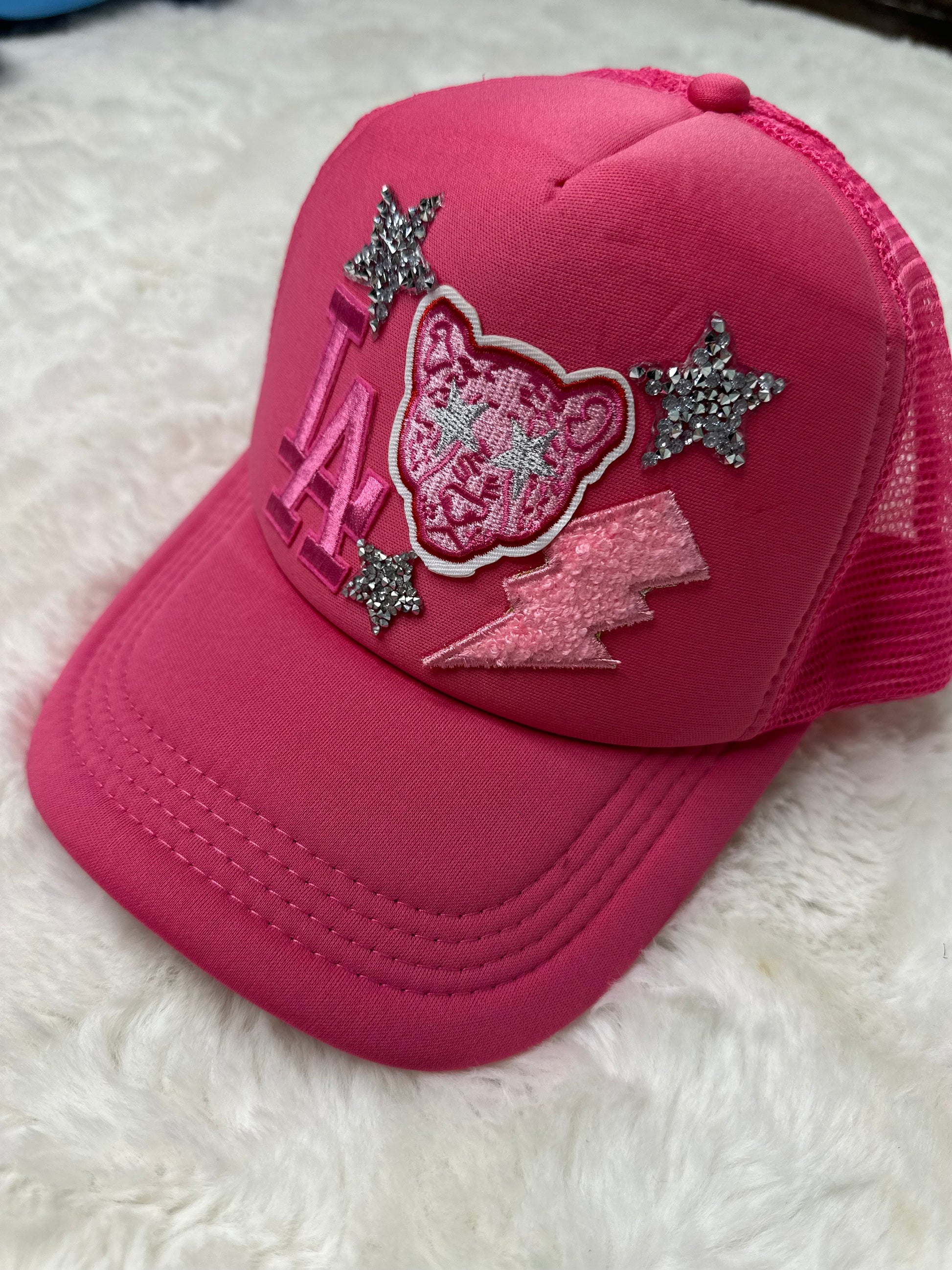 Pink LA Trucker hat – Sweet Meadow Boutique