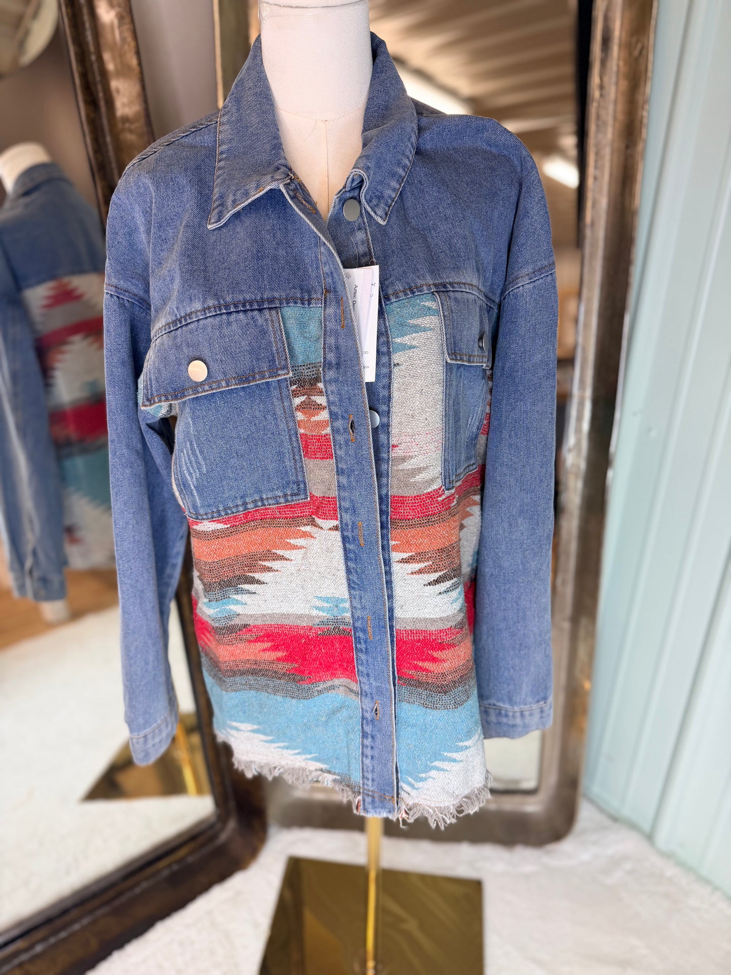 Aztec Denim Shacket