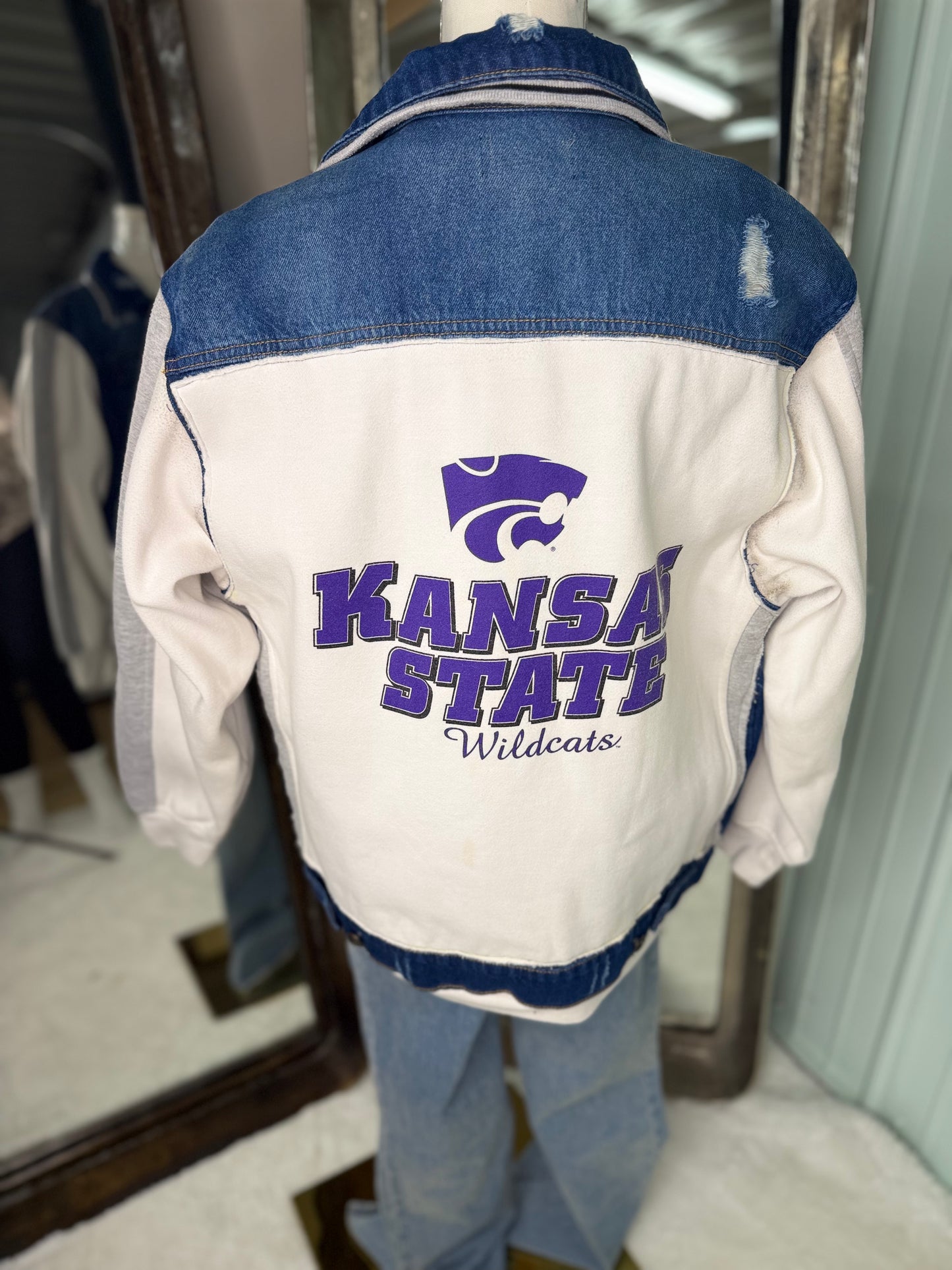 Upcycled Vintage Sweatshirt Jacket