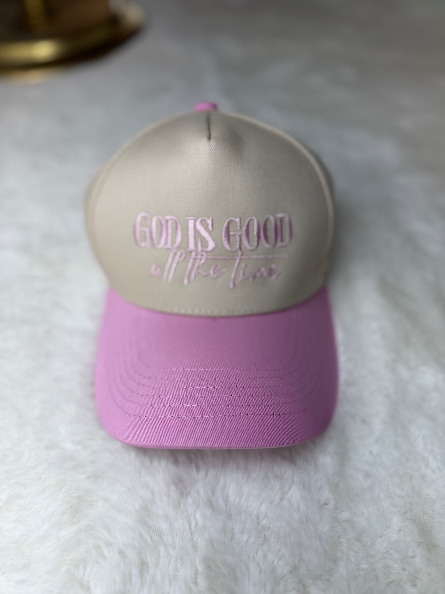 God Is Good Embroidered Trucker Hat