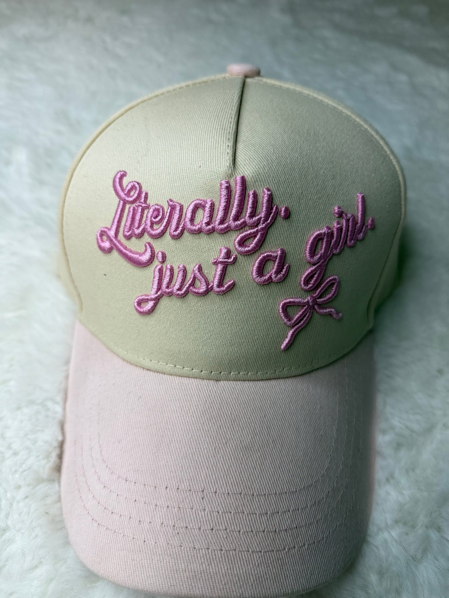 Literally Just a Girl Embroidered Trucker Hat