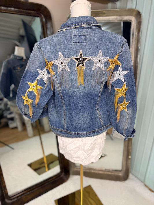 Crystal Star fringe jacket