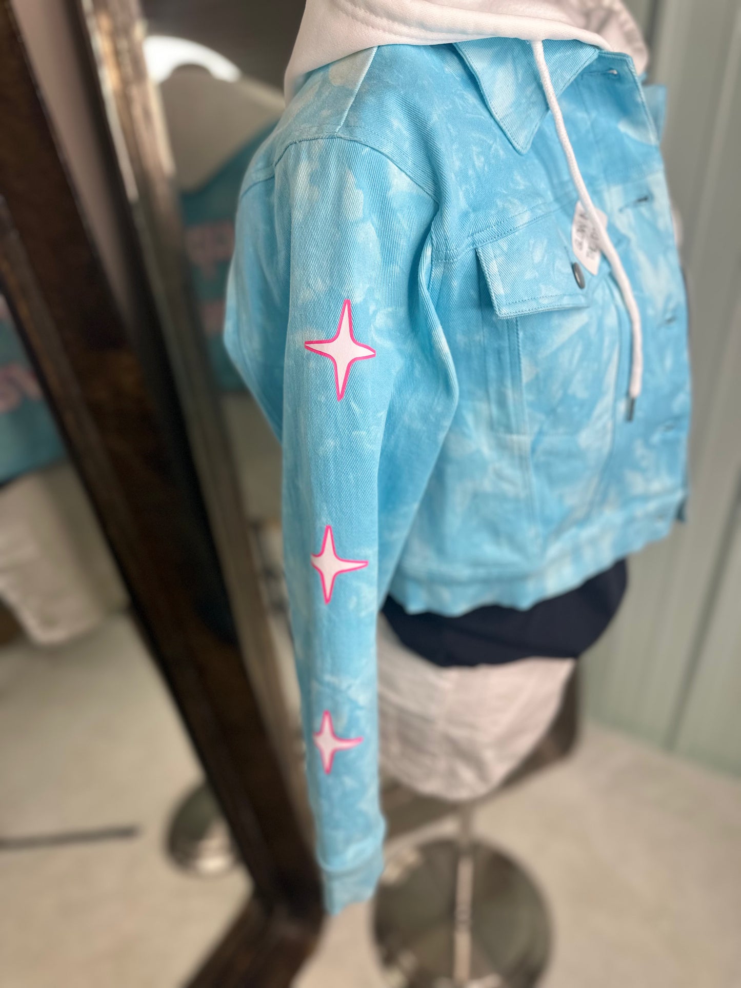 Blue Tie Dye Supernovas™ Denim Jacket