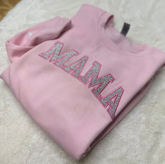 Mama Embroidered Crew