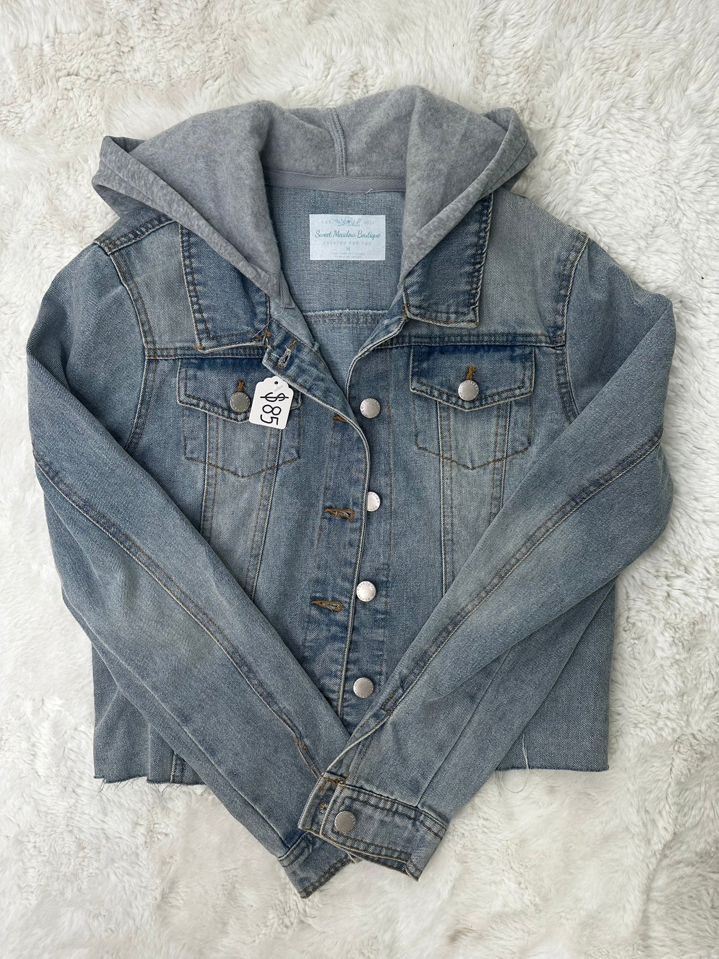 Hooded Denim Game Day Jacket