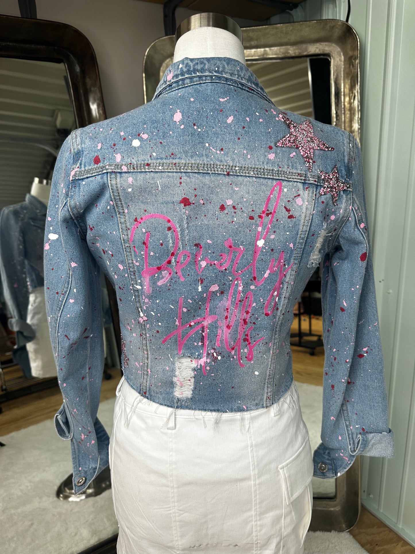 Beverly Hills Distressed Denim Jacket