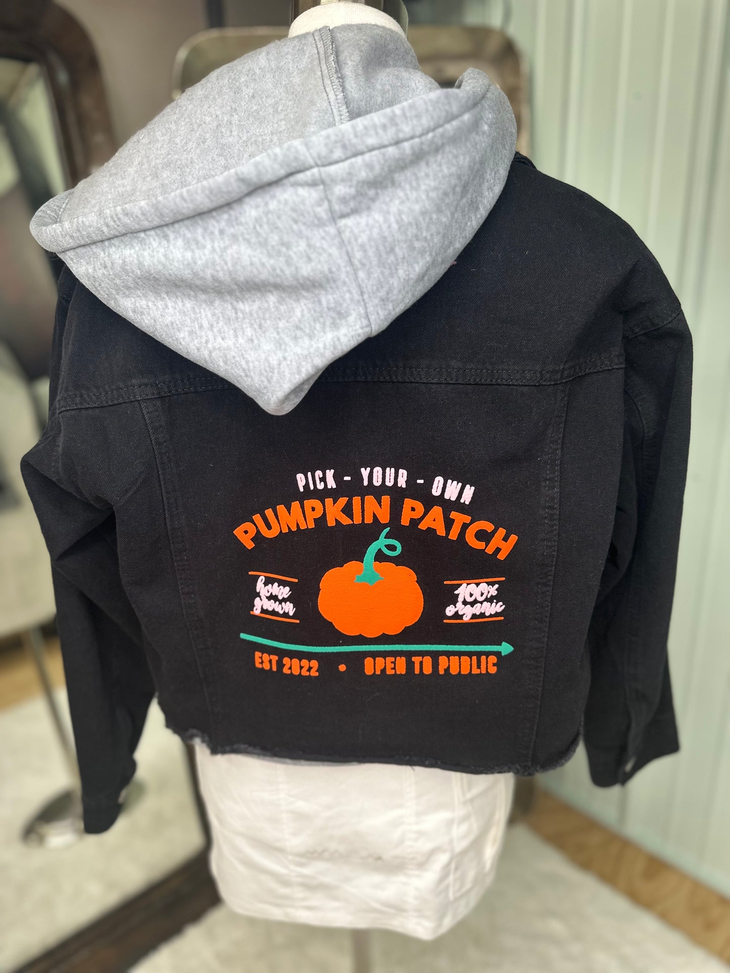 Pumpkin Patch Demin Hoodie