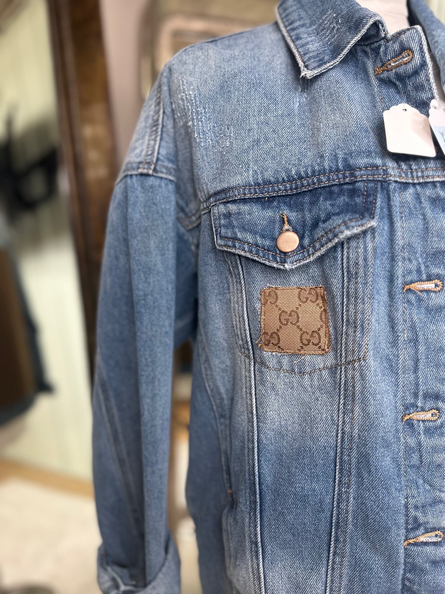 Custom gucci cheap denim jacket