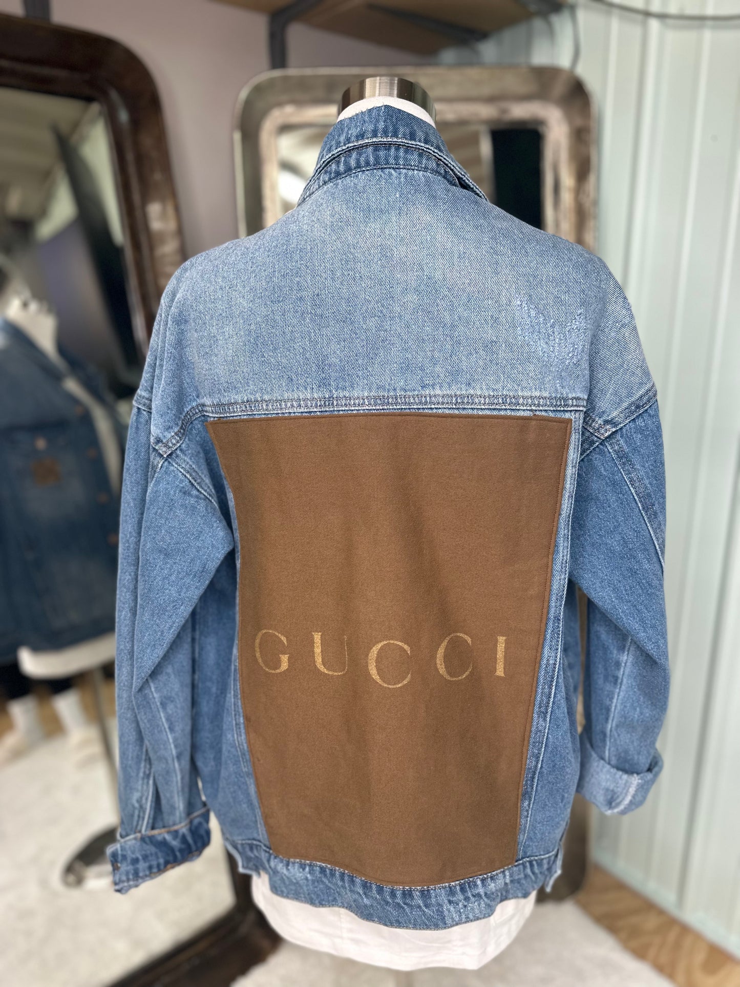 Custom gucci top denim jacket