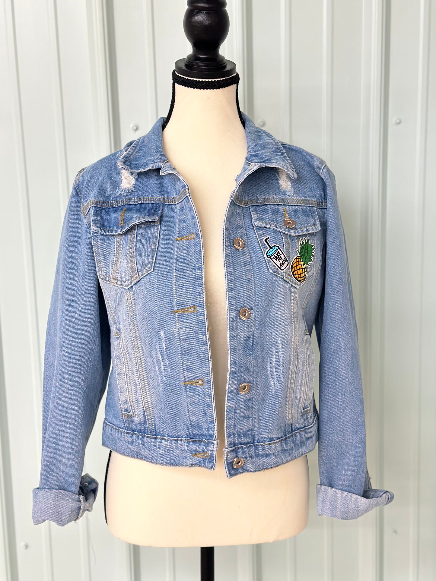 Vacation Distressed Denim Jacket