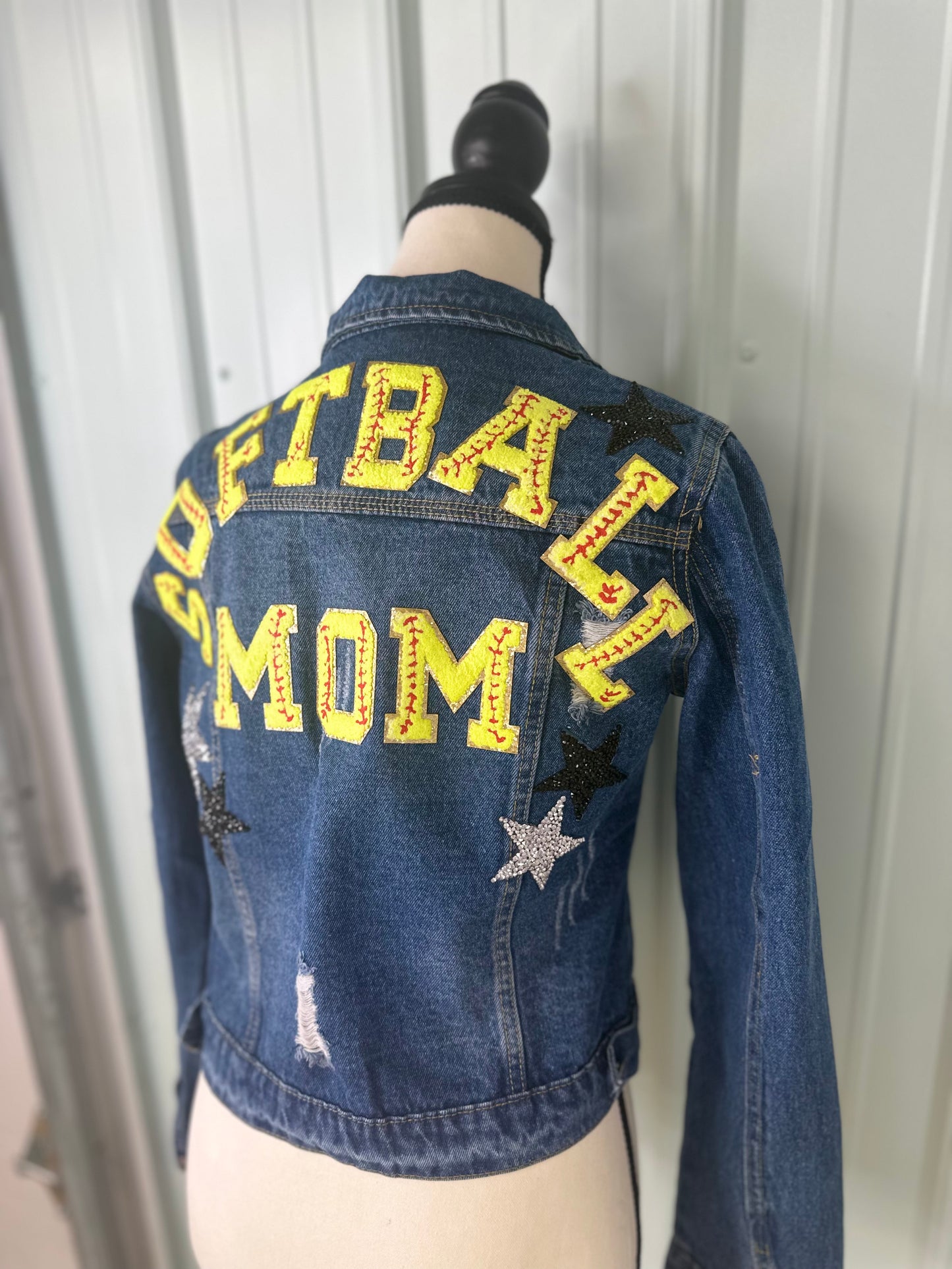 Softball Mom Distressed Jacket