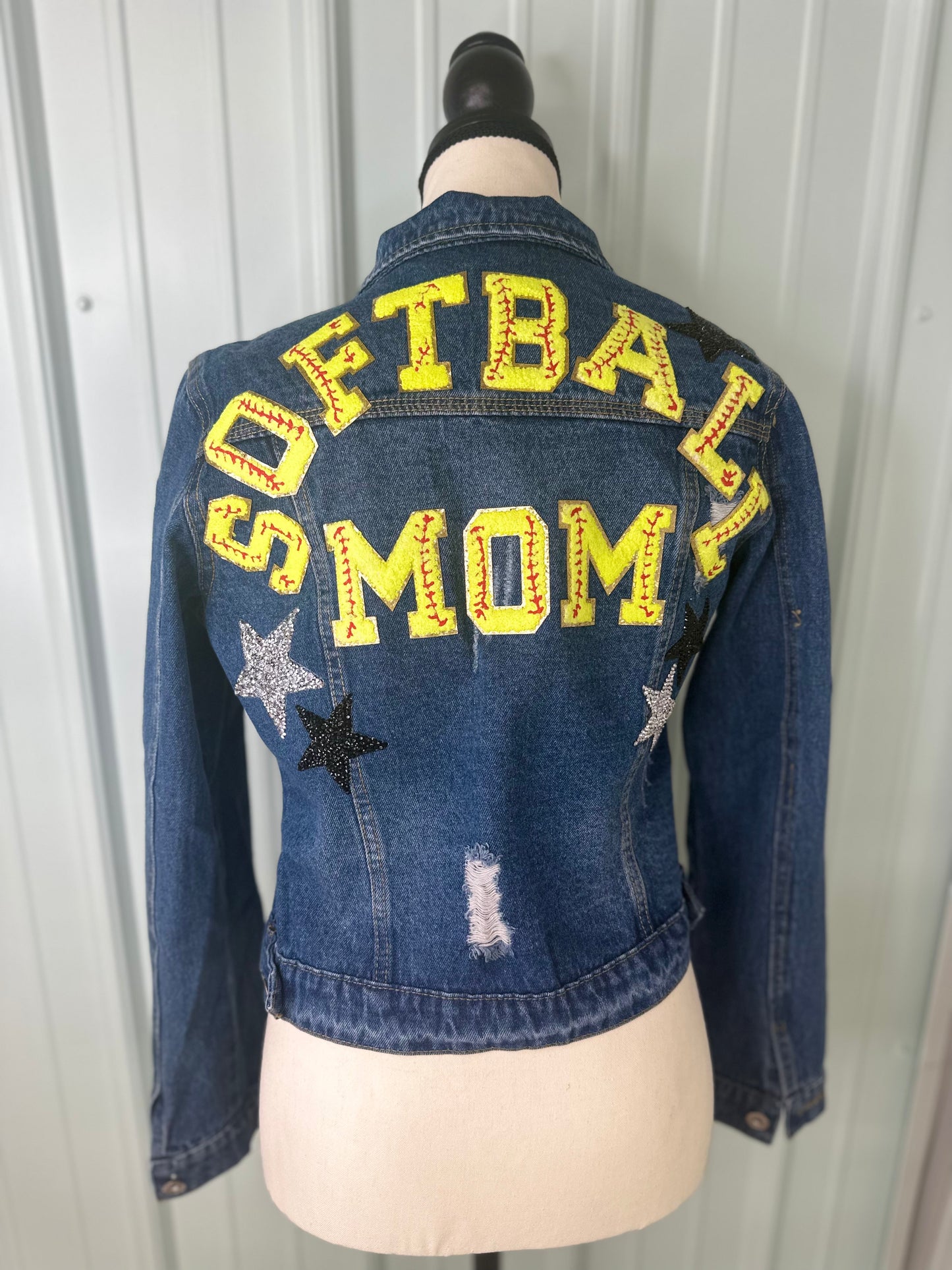 Softball Mom Distressed Jacket