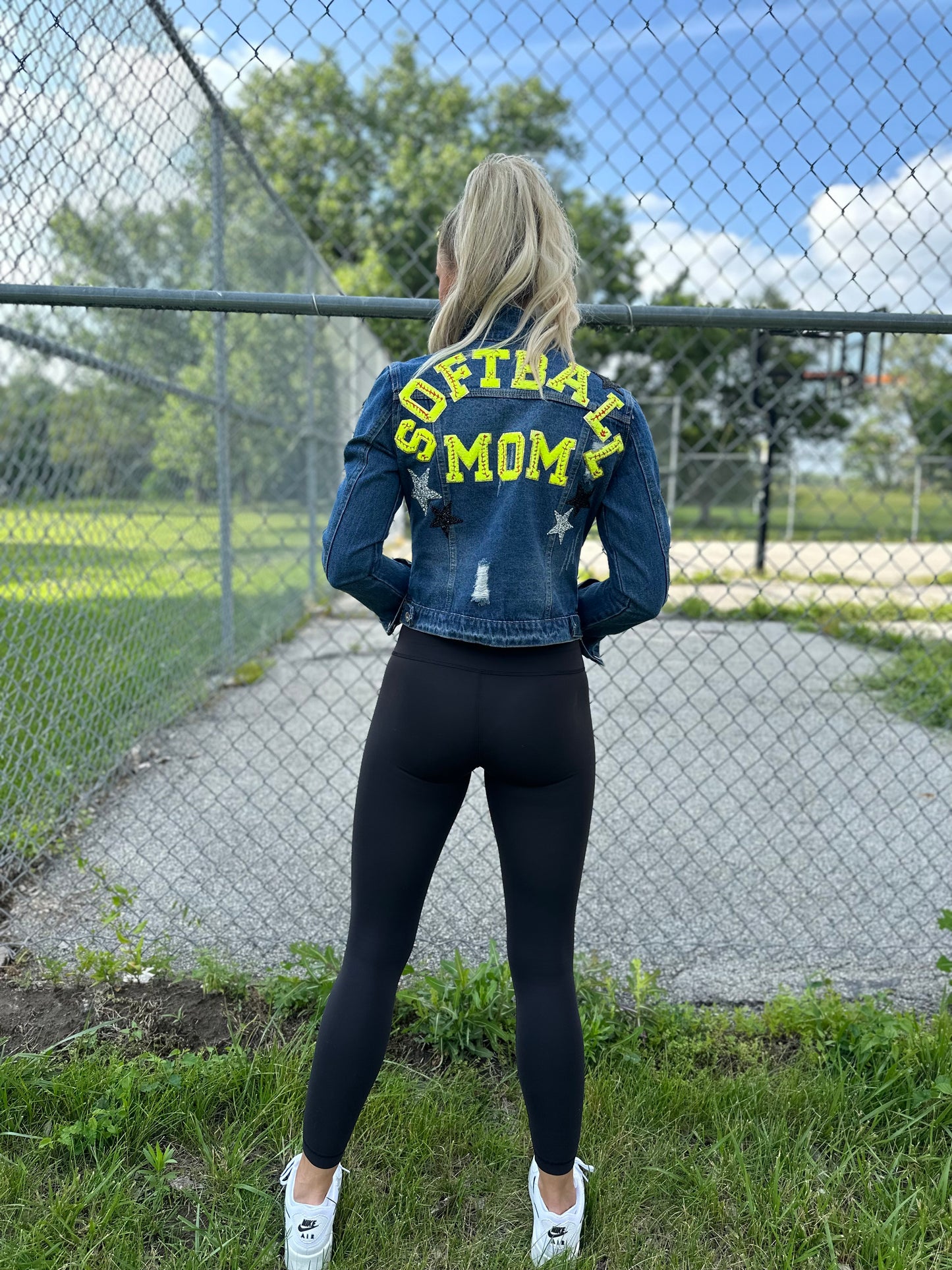 Softball Mom Distressed Jacket