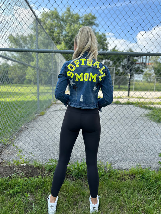 Softball Mom Distressed Jacket