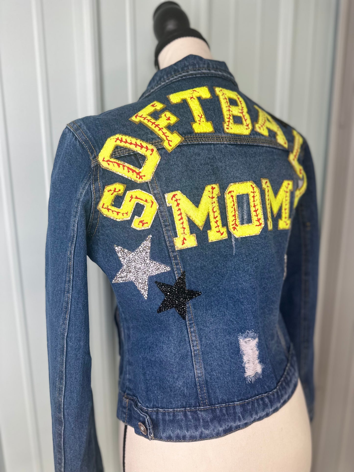 Softball Mom Distressed Jacket